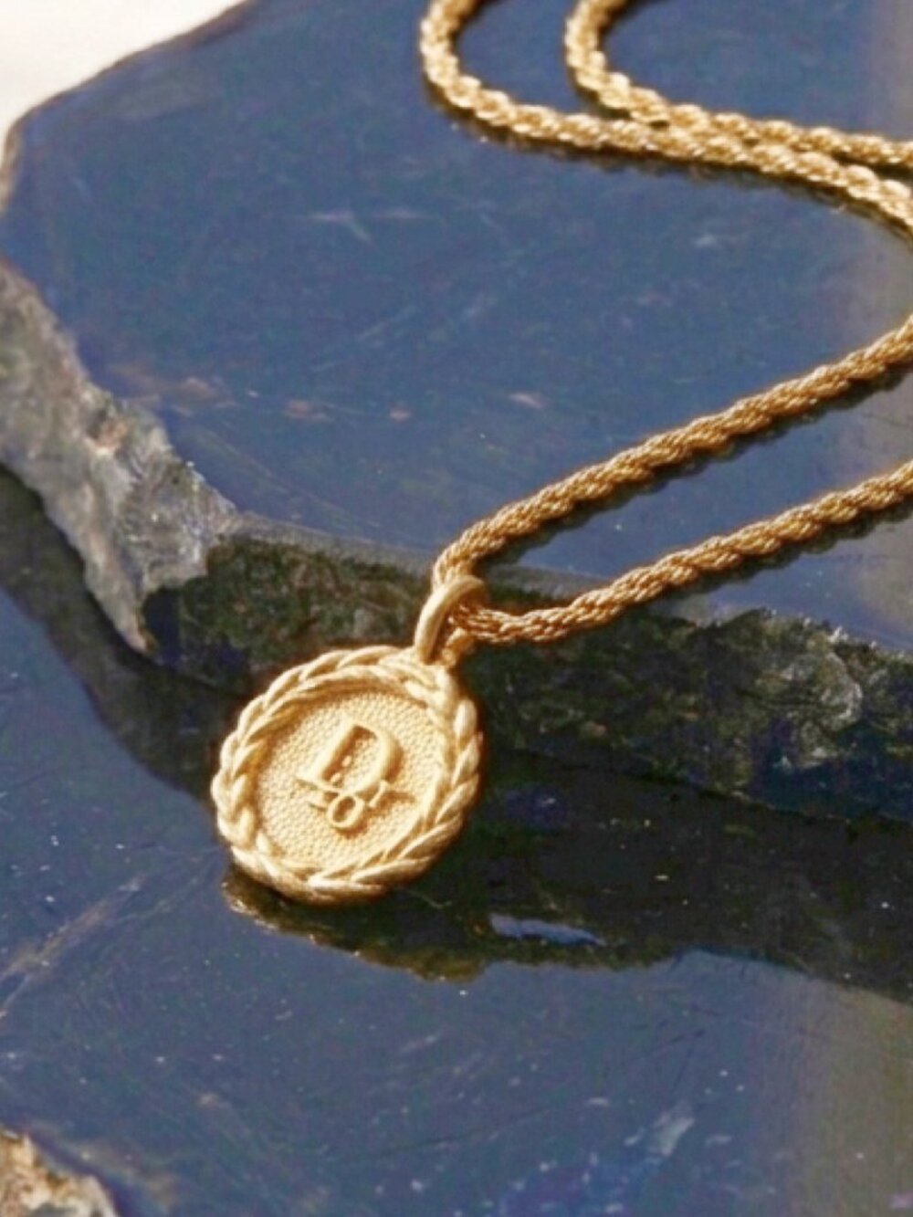 Rare Vintage Christian Dior Gold Medallion Necklace-Signed-NWT Mint Condition